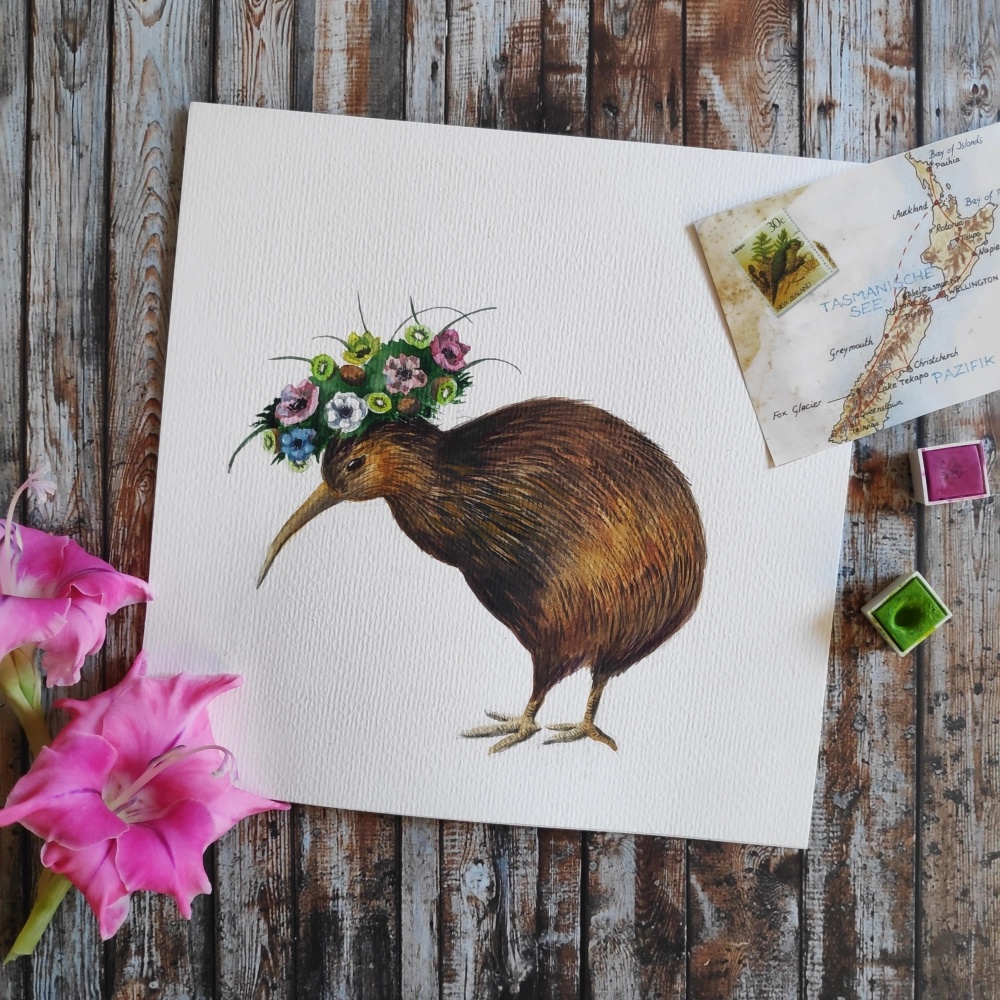 Illustrationen Tieren Vogel 02