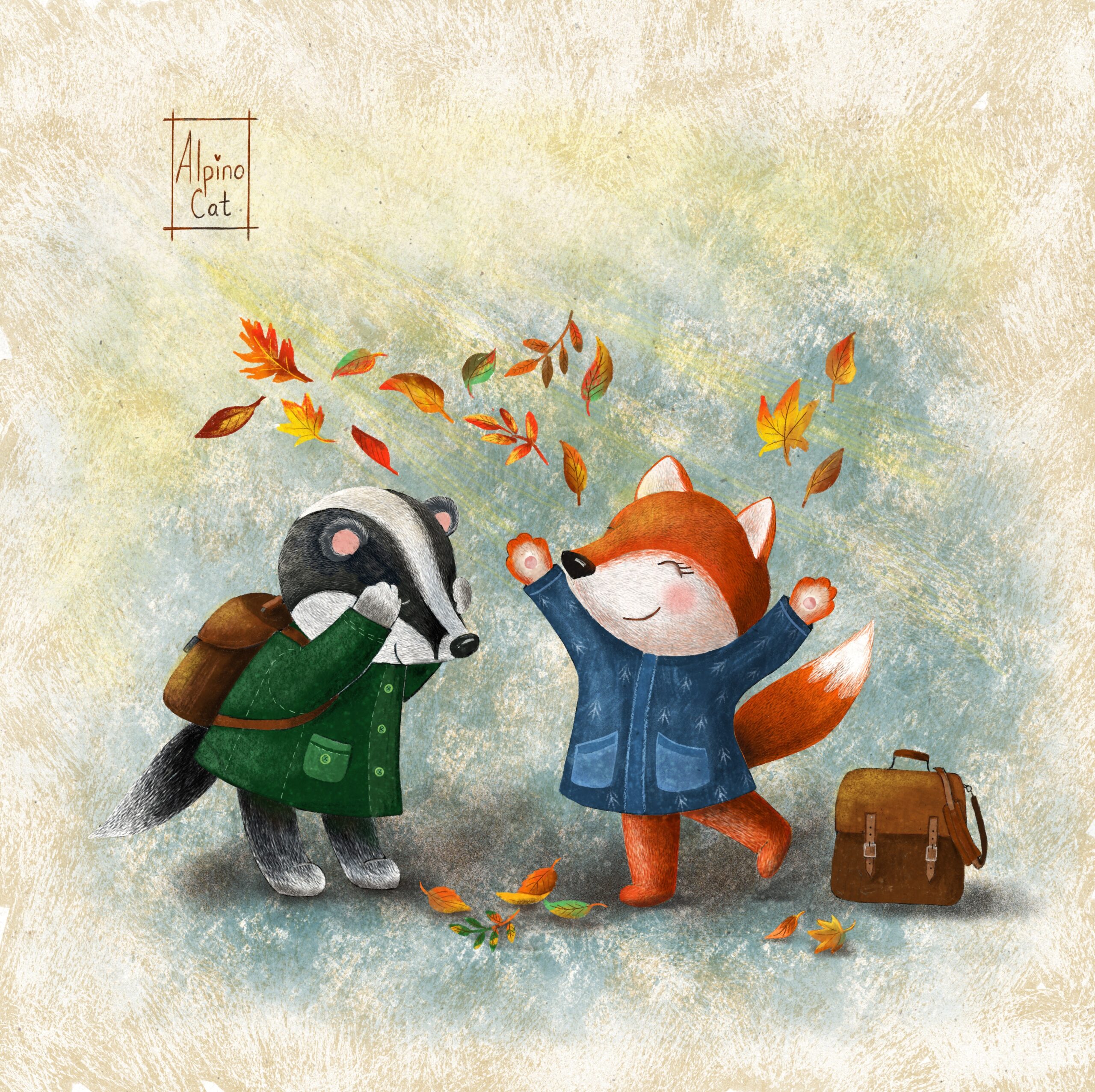 Fox and badger